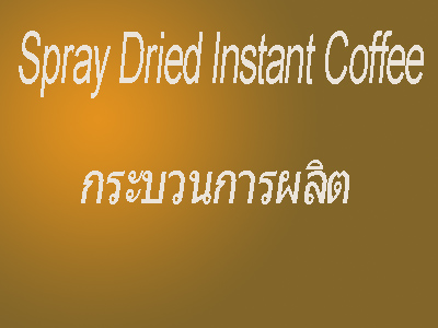 กระบวนการผลิต Spray Dried Instant Coffee